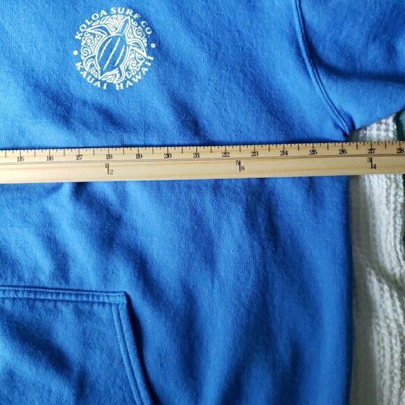 Hawaii Koloa Surf Co Kauai Royal Blue Pullover Hoodie Sweatshirt Size 2XL * FLAW - Picture 11 of 12